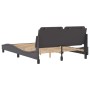 Estructura de cama con cabecero cuero sintético gris 140x200cm de vidaXL, Camas y somieres - Ref: Foro24-3208187, Precio: 182...