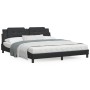 Estructura de cama con cabecero cuero sintético negro 180x200cm de vidaXL, Camas y somieres - Ref: Foro24-3208198, Precio: 22...