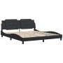 Estructura de cama con cabecero cuero sintético negro 180x200cm de vidaXL, Camas y somieres - Ref: Foro24-3208198, Precio: 22...