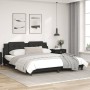 Estructura de cama con cabecero cuero sintético negro 180x200cm de vidaXL, Camas y somieres - Ref: Foro24-3208198, Precio: 22...