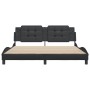 Estructura de cama con cabecero cuero sintético negro 180x200cm de vidaXL, Camas y somieres - Ref: Foro24-3208198, Precio: 22...