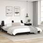Estructura de cama con cabecero cuero sintético negro y blanco de vidaXL, Camas y somieres - Ref: Foro24-3208203, Precio: 220...