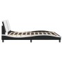 Estructura de cama con cabecero cuero sintético negro y blanco de vidaXL, Camas y somieres - Ref: Foro24-3208203, Precio: 220...