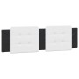 Estructura de cama con cabecero cuero sintético negro y blanco de vidaXL, Camas y somieres - Ref: Foro24-3208203, Precio: 220...
