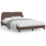 Cama con colchón cuero sintético marrón 120x200 cm de vidaXL, Camas y somieres - Ref: Foro24-3208854, Precio: 380,75 €, Descu...