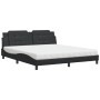 Cama con colchón cuero sintético negro 180x200 cm de vidaXL, Camas y somieres - Ref: Foro24-3208880, Precio: 428,91 €, Descue...