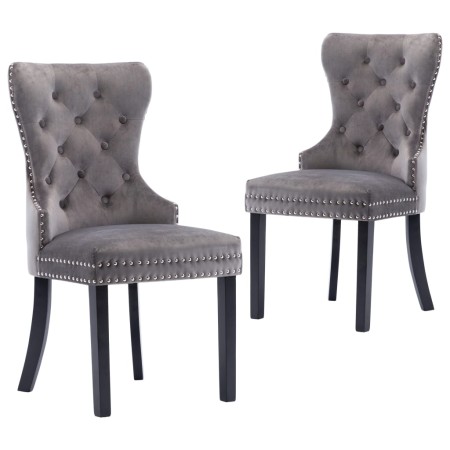 Sillas de comedor 2 unidades de terciopelo gris de vidaXL, Sillas de comedor - Ref: Foro24-287959, Precio: 324,72 €, Descuent...