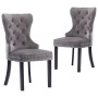 Sillas de comedor 2 unidades de terciopelo gris de vidaXL, Sillas de comedor - Ref: Foro24-287959, Precio: 324,72 €, Descuent...