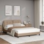 Cama con colchón cuero sintético capuchino 120x200 cm de vidaXL, Camas y somieres - Ref: Foro24-3208856, Precio: 354,54 €, De...