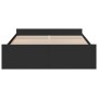 Cama con cajones madera de ingeniería negro 140x200 cm de vidaXL, Camas y somieres - Ref: Foro24-3280294, Precio: 173,97 €, D...