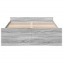 Cama con cajones madera ingeniería gris Sonoma 120x200 cm de vidaXL, Camas y somieres - Ref: Foro24-3280305, Precio: 143,00 €...