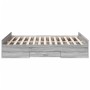 Cama con cajones madera ingeniería gris Sonoma 120x200 cm de vidaXL, Camas y somieres - Ref: Foro24-3280305, Precio: 143,00 €...