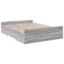 Cama con cajones madera ingeniería gris Sonoma 120x200 cm de vidaXL, Camas y somieres - Ref: Foro24-3280305, Precio: 143,00 €...