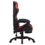 Silla gaming con reposapiés cuero sintético rojo y negro de vidaXL, Sillas de oficina - Ref: Foro24-287987, Precio: 160,82 €,...