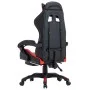 Silla gaming con reposapiés cuero sintético rojo y negro de vidaXL, Sillas de oficina - Ref: Foro24-287987, Precio: 160,82 €,...
