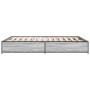 Estructura cama madera ingeniería metal gris Sonoma 120x200 cm de vidaXL, Camas y somieres - Ref: Foro24-3279850, Precio: 123...