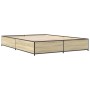 Estructura cama madera ingeniería metal roble Sonoma 150x200 cm de vidaXL, Camas y somieres - Ref: Foro24-3279838, Precio: 12...