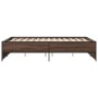 Estructura cama madera ingeniería metal marrón roble 140x190 cm de vidaXL, Camas y somieres - Ref: Foro24-3279901, Precio: 14...