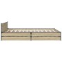 Cama con cajones madera ingeniería roble Sonoma 135x190 cm de vidaXL, Camas y somieres - Ref: Foro24-3279948, Precio: 174,62 ...