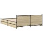 Cama con cajones madera ingeniería roble Sonoma 135x190 cm de vidaXL, Camas y somieres - Ref: Foro24-3279948, Precio: 174,62 ...