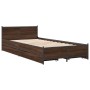 Cama con cajones madera de ingeniería marrón roble 75x190 cm de vidaXL, Camas y somieres - Ref: Foro24-3279976, Precio: 150,0...