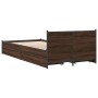 Cama con cajones madera de ingeniería marrón roble 75x190 cm de vidaXL, Camas y somieres - Ref: Foro24-3279976, Precio: 150,0...