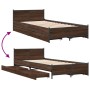 Cama con cajones madera de ingeniería marrón roble 75x190 cm de vidaXL, Camas y somieres - Ref: Foro24-3279976, Precio: 150,0...