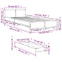 Cama con cajones madera de ingeniería marrón roble 75x190 cm de vidaXL, Camas y somieres - Ref: Foro24-3279976, Precio: 150,0...