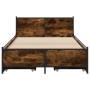 Cama con cajones madera de ingeniería roble ahumado 75x190 cm de vidaXL, Camas y somieres - Ref: Foro24-3279974, Precio: 145,...