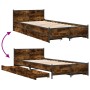 Cama con cajones madera de ingeniería roble ahumado 75x190 cm de vidaXL, Camas y somieres - Ref: Foro24-3279974, Precio: 145,...