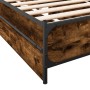 Cama con cajones madera de ingeniería roble ahumado 75x190 cm de vidaXL, Camas y somieres - Ref: Foro24-3279974, Precio: 145,...