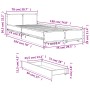 Cama con cajones madera de ingeniería roble ahumado 75x190 cm de vidaXL, Camas y somieres - Ref: Foro24-3279974, Precio: 145,...
