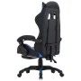 Silla gaming con reposapiés cuero sintético azul y negro de vidaXL, Sillas de oficina - Ref: Foro24-287986, Precio: 198,02 €,...