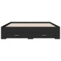 Cama con cajones madera de ingeniería negro 140x200 cm de vidaXL, Camas y somieres - Ref: Foro24-3280385, Precio: 174,25 €, D...