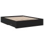 Cama con cajones madera de ingeniería negro 140x200 cm de vidaXL, Camas y somieres - Ref: Foro24-3280385, Precio: 174,25 €, D...