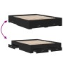 Cama con cajones madera de ingeniería negro 140x200 cm de vidaXL, Camas y somieres - Ref: Foro24-3280385, Precio: 174,25 €, D...