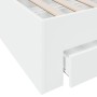 Estructura cama con cajones madera ingeniería blanca 160x200 cm de vidaXL, Camas y somieres - Ref: Foro24-3280370, Precio: 17...