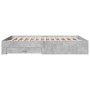 Cama con cajones madera ingeniería gris hormigón 140x200 cm de vidaXL, Camas y somieres - Ref: Foro24-3280387, Precio: 162,25...