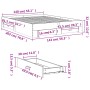 Cama con cajones madera ingeniería gris hormigón 140x200 cm de vidaXL, Camas y somieres - Ref: Foro24-3280387, Precio: 162,25...