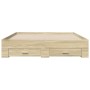 Cama con cajones madera ingeniería roble Sonoma 160x200 cm de vidaXL, Camas y somieres - Ref: Foro24-3280372, Precio: 159,41 ...