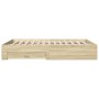 Cama con cajones madera ingeniería roble Sonoma 160x200 cm de vidaXL, Camas y somieres - Ref: Foro24-3280372, Precio: 159,41 ...