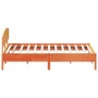 Estructura cama con cabecero madera pino marrón cera 180x200 cm de vidaXL, Camas y somieres - Ref: Foro24-3207200, Precio: 21...