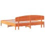 Estructura cama con cabecero madera pino marrón cera 180x200 cm de vidaXL, Camas y somieres - Ref: Foro24-3207200, Precio: 21...
