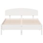 Estructura de cama con cabecero madera pino blanco 120x200 cm de vidaXL, Camas y somieres - Ref: Foro24-3207214, Precio: 184,...