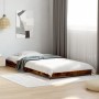 Estructura cama madera ingeniería metal roble humo 75x190 cm de vidaXL, Camas y somieres - Ref: Foro24-845188, Precio: 53,93 ...