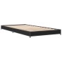 Estructura de cama madera de ingeniería y metal negro 90x200 cm de vidaXL, Camas y somieres - Ref: Foro24-845176, Precio: 71,...
