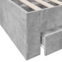 Cama con cajones madera ingeniería gris hormigón 135x190 cm de vidaXL, Camas y somieres - Ref: Foro24-3280408, Precio: 186,33...