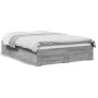 Cama con cajones madera ingeniería gris Sonoma 120x190 cm de vidaXL, Camas y somieres - Ref: Foro24-3280417, Precio: 180,56 €...
