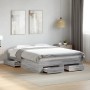 Cama con cajones madera ingeniería gris Sonoma 120x190 cm de vidaXL, Camas y somieres - Ref: Foro24-3280417, Precio: 180,56 €...
