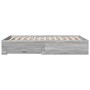 Cama con cajones madera ingeniería gris Sonoma 120x190 cm de vidaXL, Camas y somieres - Ref: Foro24-3280417, Precio: 180,56 €...